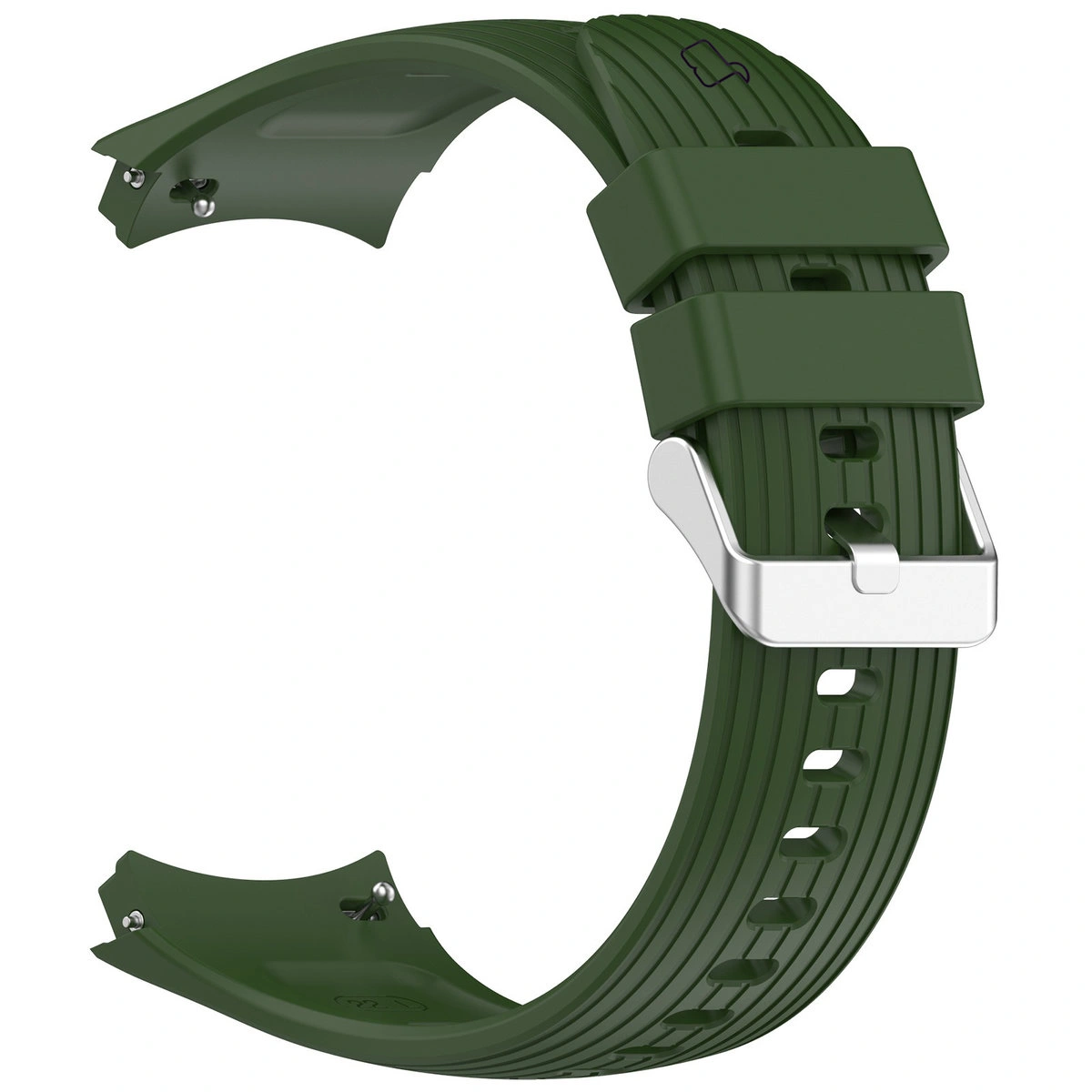 Silikonowy pasek Bizon Strap Watch Silicone T ukazany od tyłu do Huawei Watch 5 46 mm